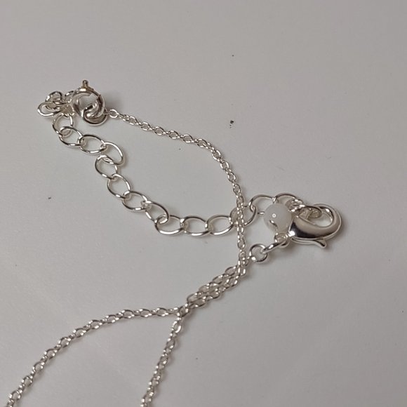 Two Tone Round Pendant Necklace 16.5 Inches Long - Picture 8 of 10